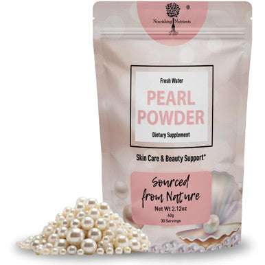 Nourishing Nutrients Pearl Powder Supplement for Skin Health - Anti-Aging Antioxidant & Collagen Production - Healthy Eyes Hair and Nails Supports Immunity Mood and Sleep - With Calcium and Amino Acids 60g 30 servings