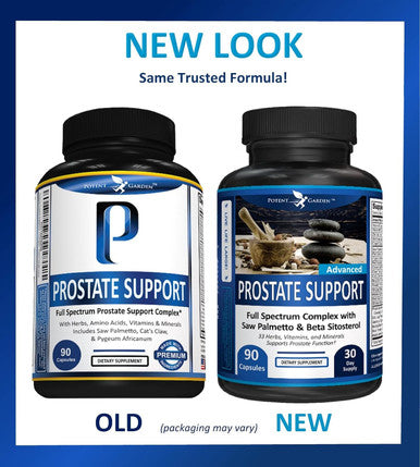 Potent Garden Prostate Support 33 Herbs Including Beta Sitosterol, Pygeum And Saw Palmetto For Men Prostate Health Supplements For Men, 90 Caps