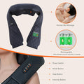Rechargeable Neck Massager With Heat - Shiatsu Back And Neck Massager, Cordless Portable Kneading Shoulder Massage Shawl For Pain Relief Deep Tissue Christmas Gifts For Dad Mom Friends
