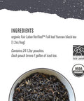 Numi Organic Tea High Mountain Black Iced Tea 24 Count Gallon Pouch Rich and Vibrant Full-Leaf Tea Caffeinated
