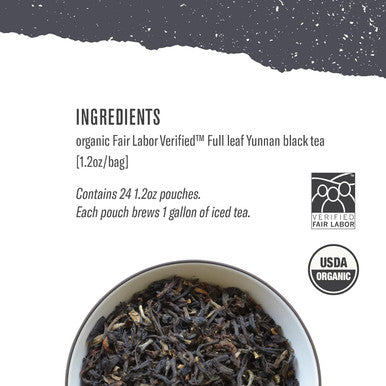 Numi Organic Tea High Mountain Black Iced Tea 24 Count Gallon Pouch Rich and Vibrant Full-Leaf Tea Caffeinated
