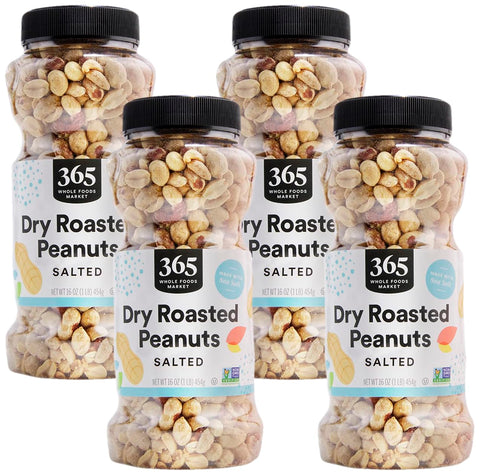 365 by Whole Foods Market, Dry Roasted and Unsalted Peanuts, 16 Ounce