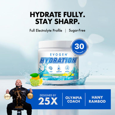 Evogen Hydration - Full Spectrum Electrolytes Powder | Sugar-Free Electrolyte Powder Supplement for Hydration Energy and Recovery | Coconut Water B Vitamins Potassium | Lemon Lime | 30 Servings