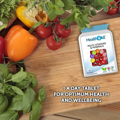Multivitamins & Minerals One a Day 90 Tablets . 100% RDA. Made by Health4All