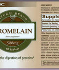 Gnc Natural Brand Bromelain 500Mg,60 Servings
