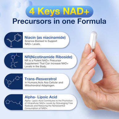 Nad+ Supplement 1000Mg & Niacin(Vitamin B3) 500Mg, Nad Plus Boosting Supplement For Woman And Man, Nicotinamide Riboside (Nr) Supports Anti-Aging, Energy, Brain, Muscle, Non-Gmo, Gluten-Free,73