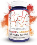 and L-Theanine Capsules | 60 Pills | Contains 100mg of and 200mg of L-Theanine | Nootropic Supplement | Energy Booster | Mental Focus + Alertness | Coffee Alternative