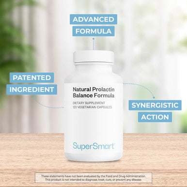 Supersmart Natural Anti Prolactin Support Extracts from Mucuna Pruriens Ashwagandha Ginseng Vitamin B6 Helps with Excess of Prolactin NonGMO Gluten Free 120 Vegetarian Capsules