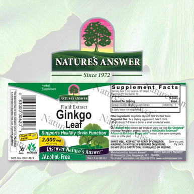 Nature's Answer Ginkgo Leaf, 1-Ounce Ginkgo Biloba Extract