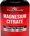 Pure Magnesium Citrate Capsules 1300mg Magnesium Supplement with Elemental Magnesium 120 Vegetarian Capsules