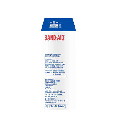 Band-Aid Flexible Fabric Adhesive Bandages 3/4 Inch X 3 Inches 100 Count (Pack Of 4)