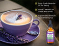 Kate Naturals Lavender Extract For Baking Drinks Coffee Lattes. Food Grade Lavender Oil For Flavoring & Cooking (1Oz Sugar )