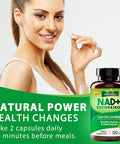 Liposomal Nad Supplement, Aging Defense, Brain Function, Highest Nad Pontecy, Energy And Dna Repair- Focusing On Healthy Metabolism And Vitality, 120 Capsules