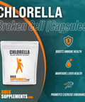 BulkSupplements Chlorella Capsules - Superfood Supplement for Immune Support, Broken Cell Wall - - 3g (6 Capsules) - 50-Day Supply (300 Veg Capsules)