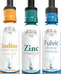 Buried Treasure Iodine 2% from Kelp Zinc and Fulvic Minerals Supplements Bundle