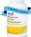 Klaire Labs Sfi Health Magnesium Citrate Supplement Highly Bioavailable Magnesium Mineral Supplements For Healthy Energy Muscles Nerves Bones and Cognition (90 Capsules)