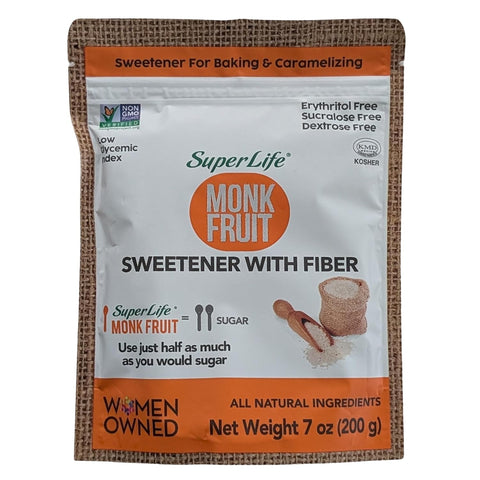 Super Life Stevia & Monk Fruit Sweetener ÃƒÂ¢Ã¢â€šÂ¬Ã¢â‚¬Å“ Low-Glycemic Index, Erythritol-Free Sugar Alternative for Baking, Beverages & Caramelizing | Non-GMO, Low-Calorie, Keto Diet Friendly ÃƒÂ¢Ã¢â€šÂ¬Ã¢â‚¬Å“ 8.8oz / 250g