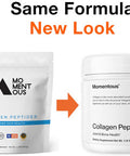 Momentous Grass Fed Collagen Peptides Powder - Collagen Protein Powder With Fortigel & Vitamin-C For Hair, Skin, Nails & Joint Health Support - Packaging May Vary