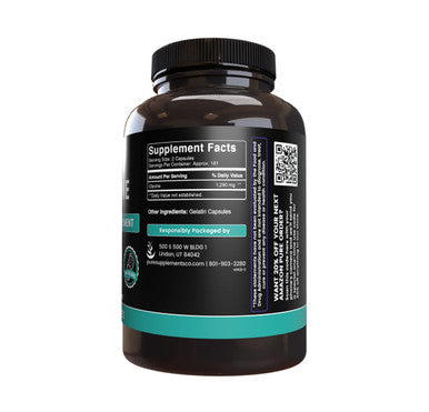 PURE ORIGINAL INGREDIENTS Glycine (365 Capsules) No Magnesium Or Rice Fillers, Always Pure, Lab Verified