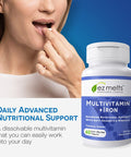Ez Melts Dissolvable Multivitamin With Iron For Women & Men, Sugar-Free, 1-Month Supply