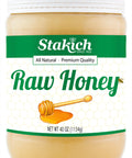 Stakich Raw Honey - Pure, Unprocessed, Unheated, Kosher - 5 Pound (80 Ounce)