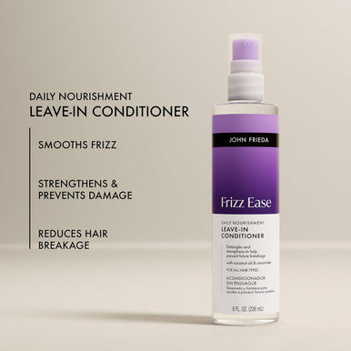 John Frieda Frizz Ease Daily Nourishment Conditioner 8 Ounce Leave In Conditioner For Frizz Prone Hair With Vitamin A C And E