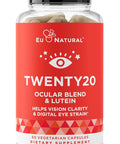 Eu Natural Twenty20 Eye Vitamins Macular Health Eye Strain Dry Eye and Vision Health Lutein & Bilberry Extract 60 Soft Capsules