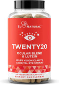 Eu Natural Twenty20 Eye Vitamins Macular Health Eye Strain Dry Eye and Vision Health Lutein & Bilberry Extract 60 Soft Capsules