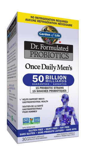 Garden of Life Dr. Formulated Once Daily Men 50-Billion Probiotics 30 Vegetarian Capsules