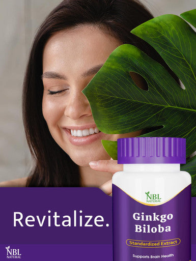 Nbl Natural NBL Natural Ginkgo Biloba Capsules 120mg Memory Support Supplement Supports Brain Function and Mental Alertness 100 Capsules