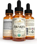 Khroma Herbal Products Awaken - Organic Energy Supplement - 2 oz Liquid in a Glass Bottle - Yerba Mate Eleuthro Root Red Ginseng Peppermint Ginkgo Blob Ashwaganhda Guayusa - by Khroma Herbs