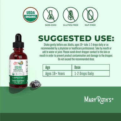 Maryruth's Organics Iodine Liquid Drops 450 Servings 1 Fl Oz