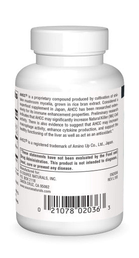 SOURCE S Ahcc Active Hexose Correlated Compound 500 Mg Vegetable Capsule, 60 Count
