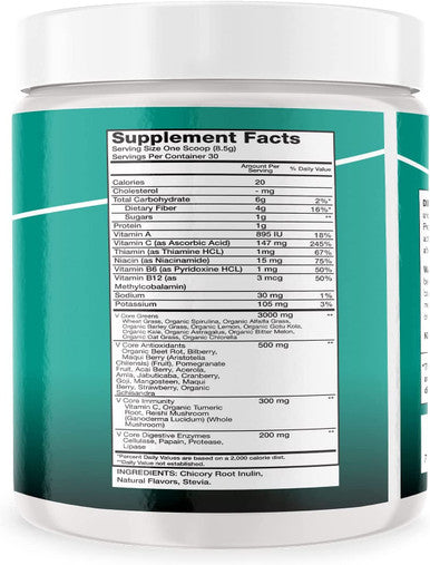 6AM RUN Super Greens Powder Superfood Powder Dietary Supplement Vegetable Powder Powder Drink Mix Nutrient Dense Powder Plant Based Organic Greens Powder