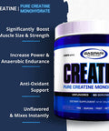 Gaspari Nutrition Pure Creatine Monohydrate, 5g of Pure Creatine, Boost Muscle and Size (Unflavored, 60 Servings)
