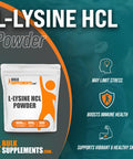 Bulksupplements.Com L-Lysine Powder - As L-Lysine Hcl, Lysine Supplement, L-Lysine 1000Mg - For Immune Support - Gluten Free, 1000Mg Per Serving, 500G (1.1 Lbs) (Pack Of 1)