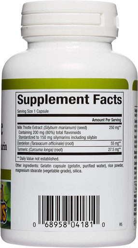 HerbalFactors by Natural Factors Milk Thistle 250 mg Promotes Healthy Liver Function with Dandelion and Turmeric 90 Capsules 90 Servings