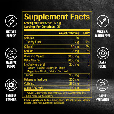 EPN Supplements Ballistic Pre Workout | #1 New Pre Workout Powder W/ Nitric Oxide Booster, Electrolytes, Caffeine & Nootropics | Insane Pumps, Focus, Stamina, Energy, Hydration For Men & Women - Citrus Blast