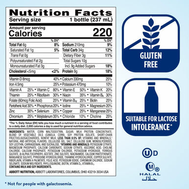 Ensure Original Vanilla Liquid Nutrition Shake With Fiber Gluten Free Meal Replacement Shake 8 Fl Oz (Pack Of 24)