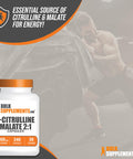 Bulksupplements.Com L-Citrulline Malate Capsules - L-Citrulline Dl-Malate 2:1, Citrulline Malate Supplement - Gluten Free, 8 Capsules Per Serving, 240 Capsules (Pack Of 1)
