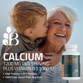 Bronson Calcium 1200 Mg Per Serving Plus Vitamin D3 1000 Iu High Potency Formula, Non-Gmo, 120 Tablets