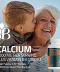 Bronson Calcium 1200 Mg Per Serving Plus Vitamin D3 1000 Iu High Potency Formula, Non-Gmo, 120 Tablets
