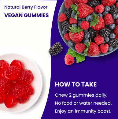Elderberry Gummies Sambucus Elderberry Gummies For Adults & Kids Vitamin C Propolis & Echinacea Max Strength Immune Support Gummies Natural Berry Flavor 120 Gummies (2 Pack)