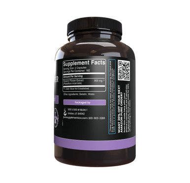 PURE ORIGINAL INGREDIENTS Passion Flower Extract (365 Capsules) No Magnesium Or Rice Fillers, Always Pure, Lab Verified