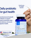 Essential Stacks Saccharomyces Boulardii Probiotics (Non-Gmo & Gluten Free) - 5 Billion Cfus For Gut Health (60 Capsules)