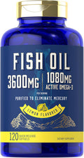 Carlyle Fish Oil 3600mg | 1080mg Omega 3 | 120 Count | Non-GMO and Gluten Supplement