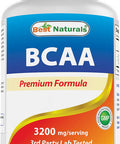 Best Naturals BCAA Branch Chain Amino Acid 3200mg per Serving 400 Capsules - Pharmaceutical Grade - 100% Pure Instantized Formula | Pre/Post Workout Bodybuilding Supplement | Boost Muscle Growth
