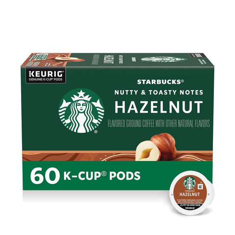 Starbucks K-Cup Coffee Pods, Caramel Naturally Flavored Coffee For Keurig Brewers, 100% Arabica, 1 Box (22 Pods)