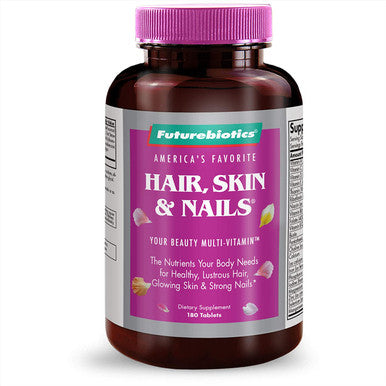 Futurebiotics Hair, Skin & Nails Beauty MultiVitamin with Biotin, Hair Vitamins and Skin Vitamins That Promote Healthy Hair and Nail, 180 Tablets