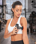Mini Massage Gun With Heat, Deep Tissue Massage Gun, Portable Percussion Muscle Massager With 4 Massage Heads For Athletes
